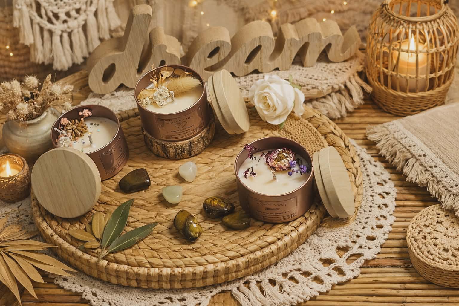 Pétales de Lumières - Bougies Fleuries