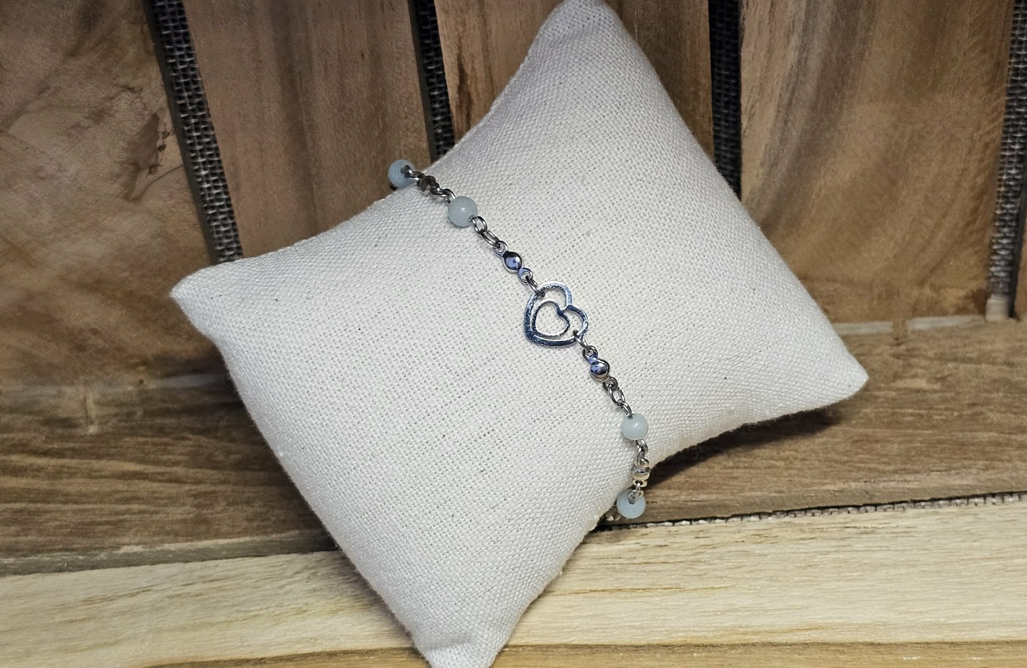 Bracelet Cœur d’Écume - L'Aigue-marine
