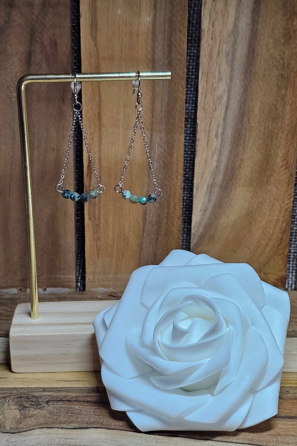 Boucles d'Oreilles - Triangle Minéral