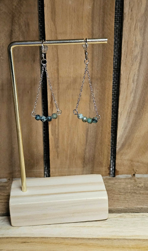 Boucles d'Oreilles - Triangle Minéral