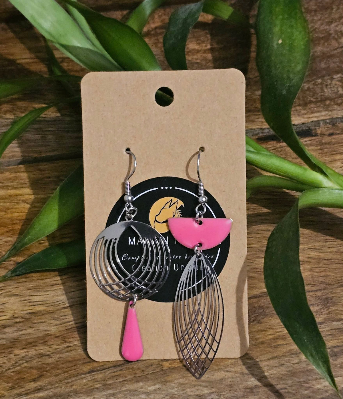 Boucles d'oreilles QUARTZ ROSE