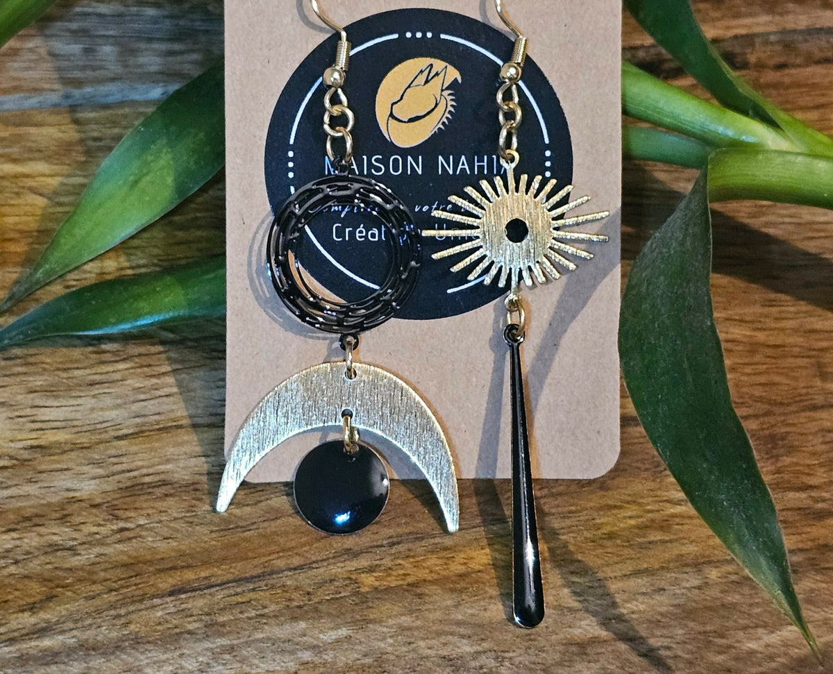 Boucles d'oreilles ÉCLIPSE NOIRE