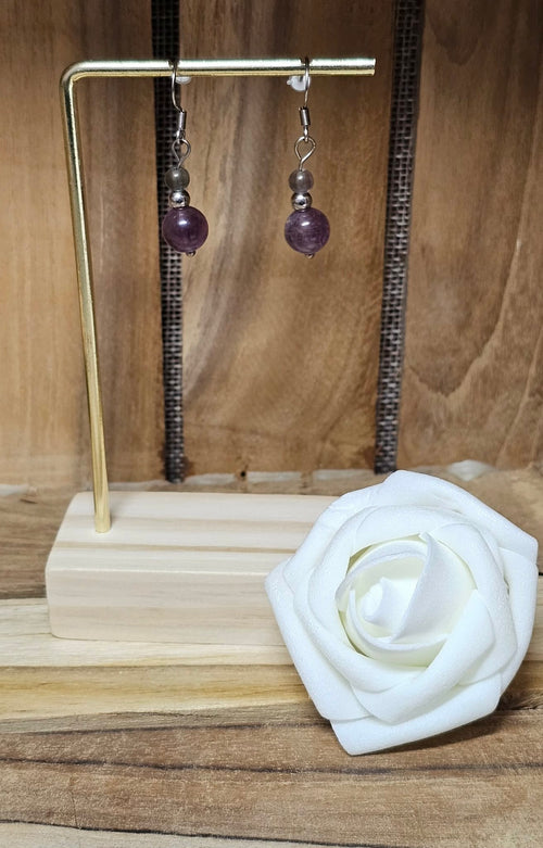 Boucles d'oreilles Mystique - Fluorite