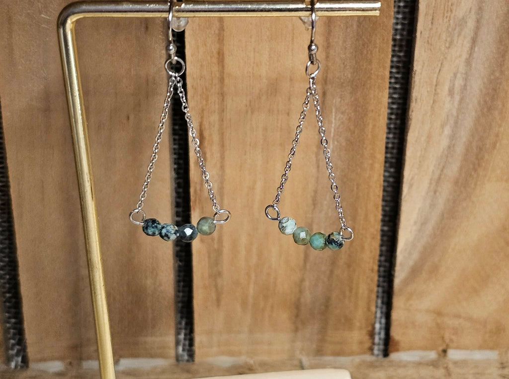 Boucles d'Oreilles - Triangle Minéral