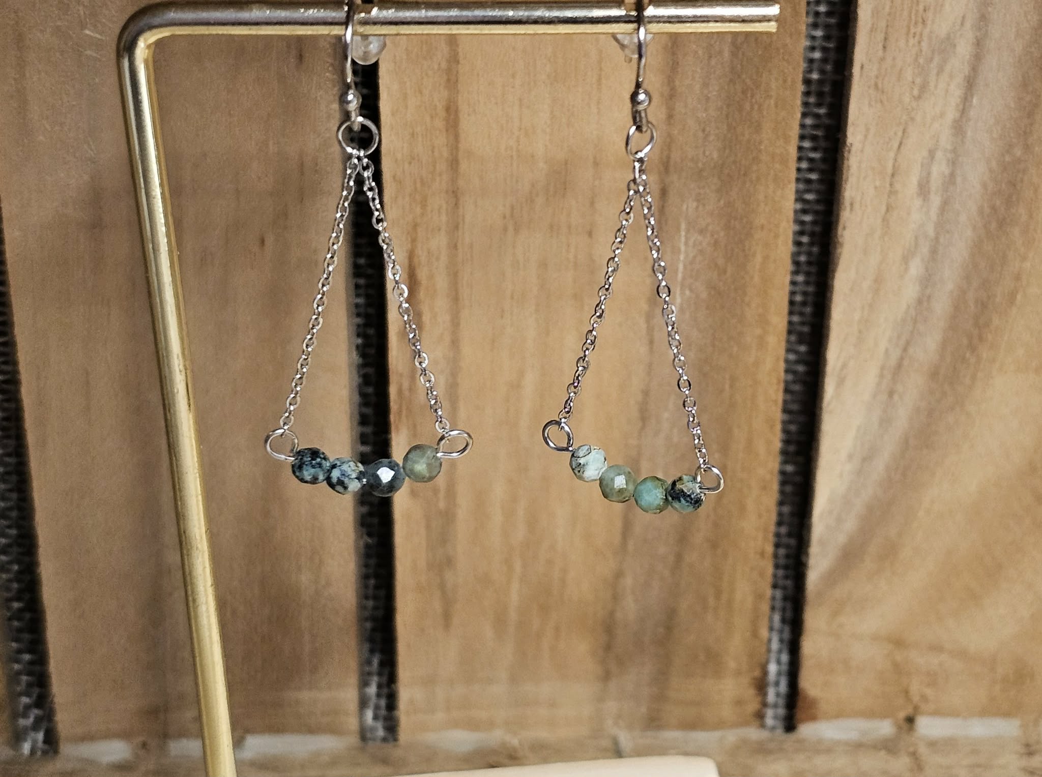 Boucles d'Oreilles - Triangle Minéral
