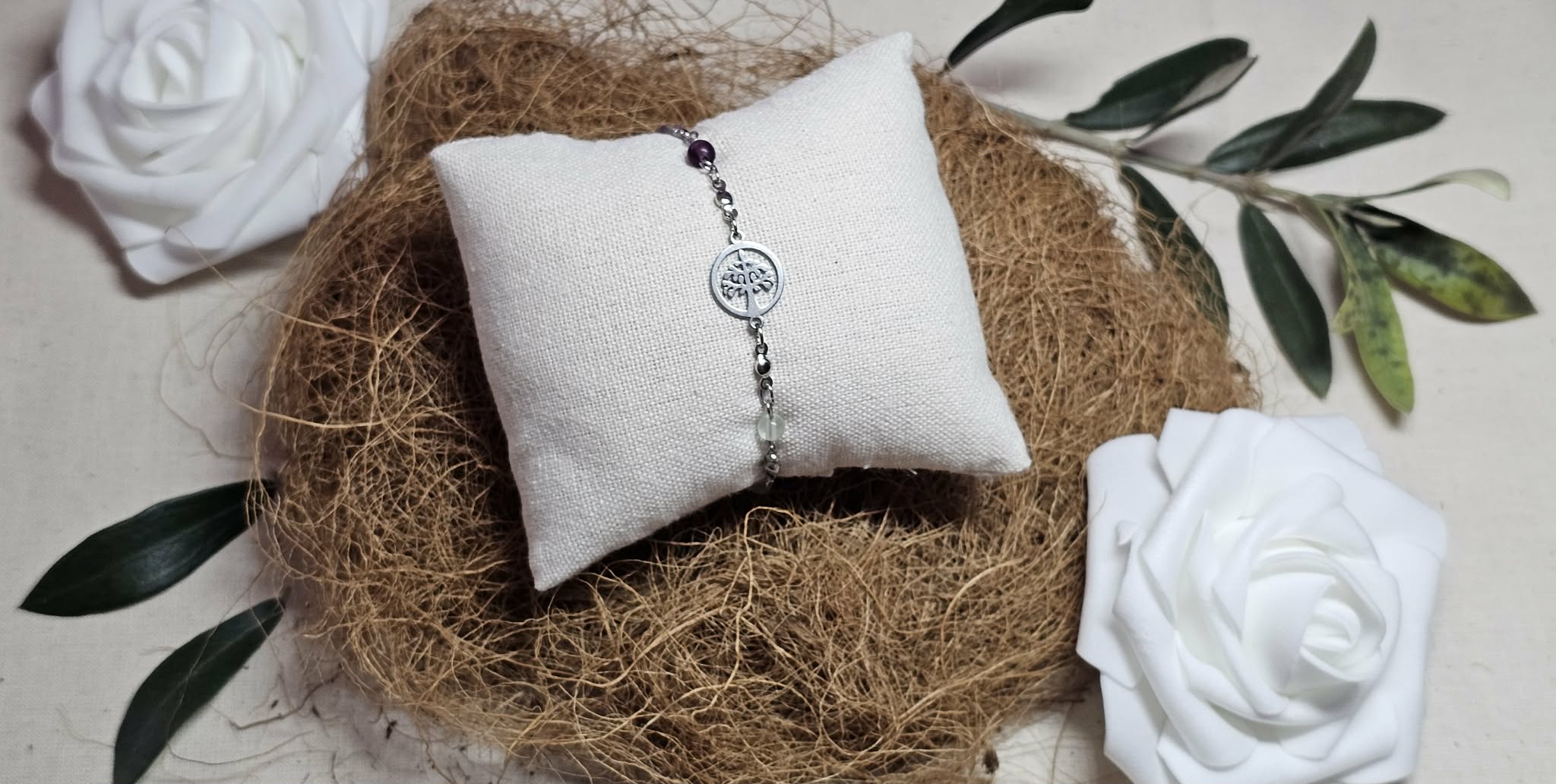 Bracelet Douceur du Matin – Arbre de Vie & Fluorite