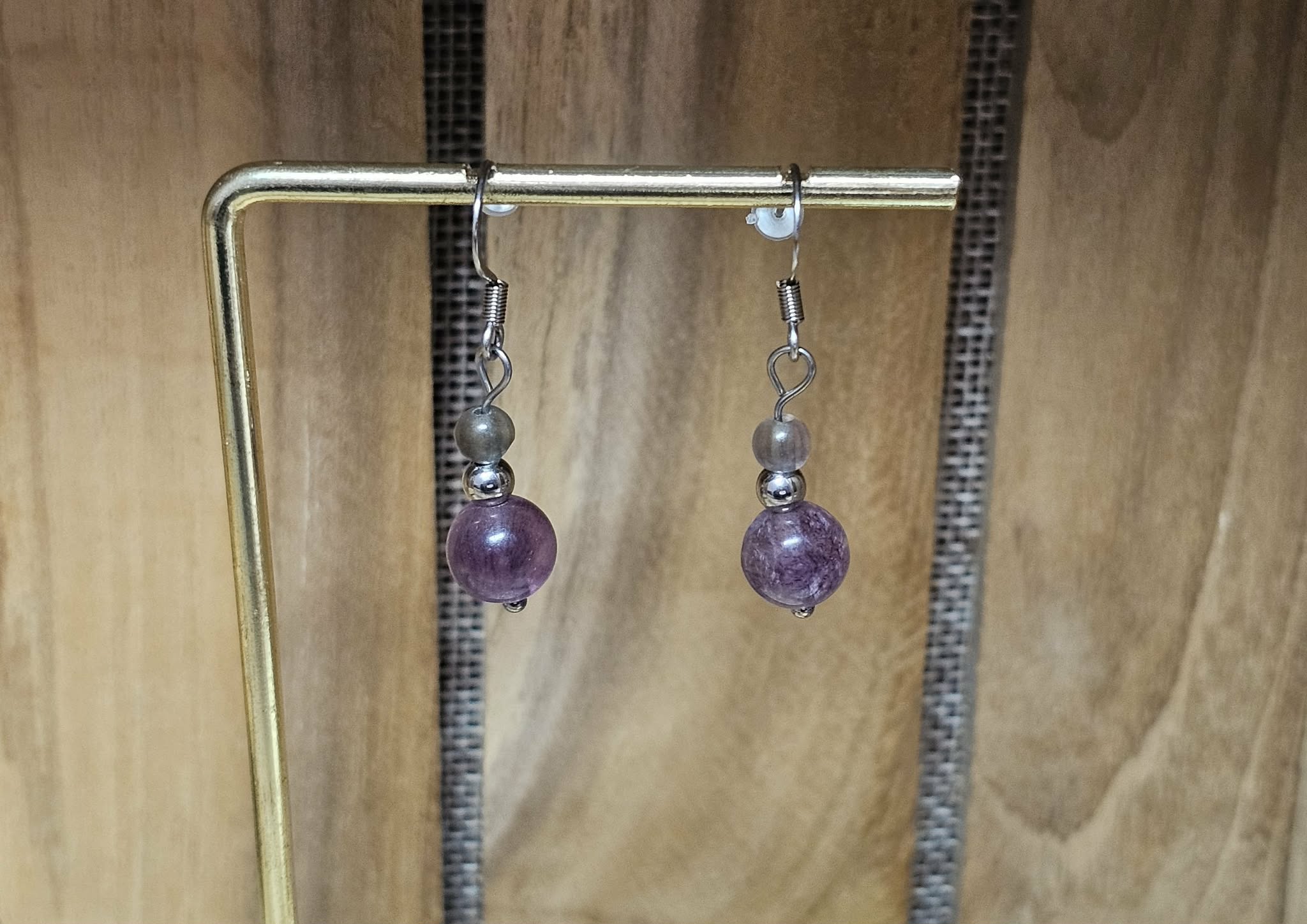 Boucles d'oreilles Mystique - Fluorite