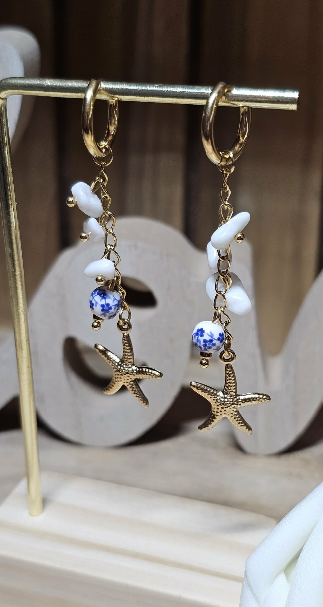 Boucles d'Oreilles Pendante Odyssée Marine