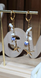 Boucles d'Oreilles Pendante Odyssée Marine