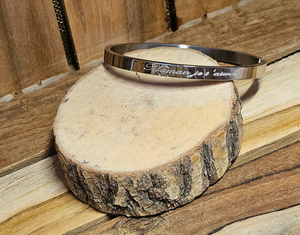 Bracelet Jonc Maman je t'aime