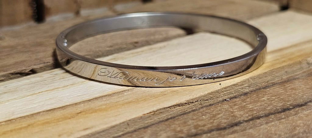 Bracelet Jonc Maman je t'aime