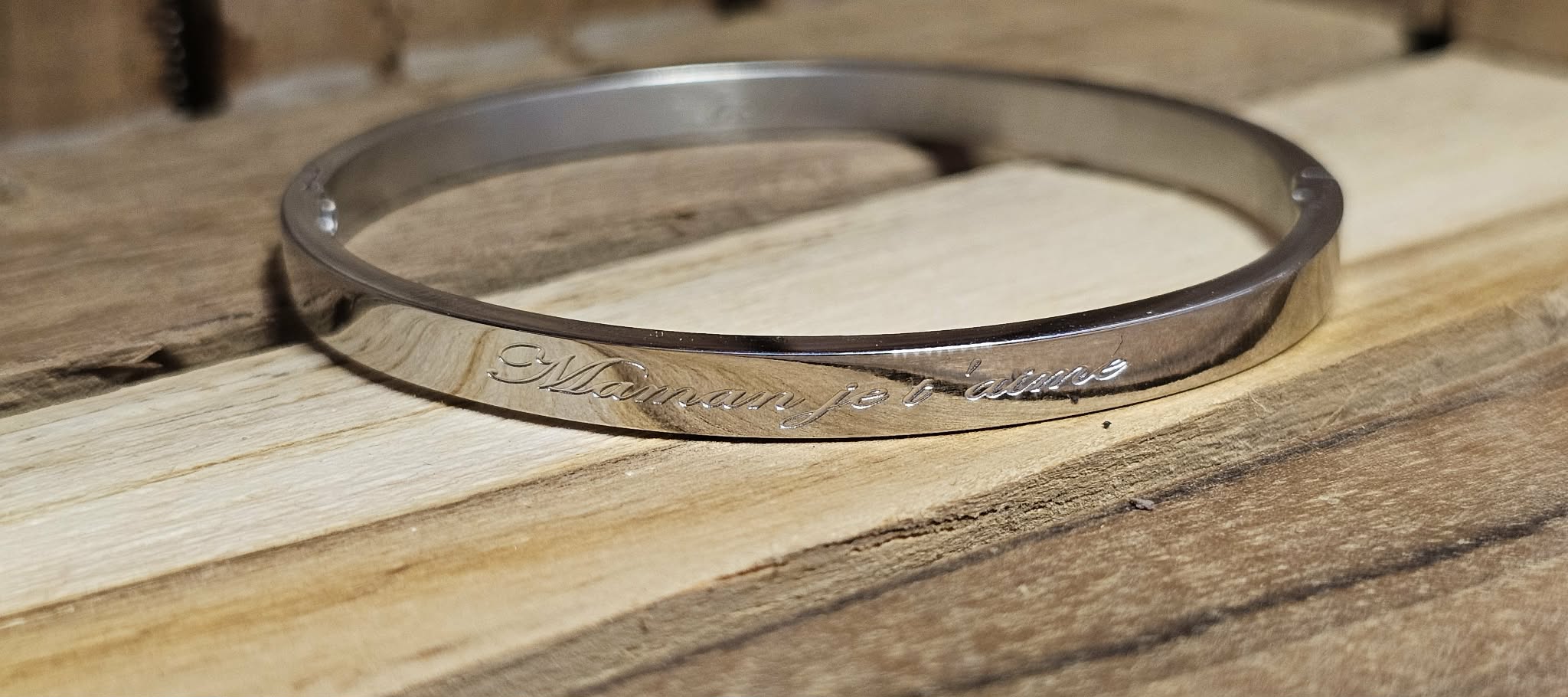 Bracelet Jonc Maman je t'aime