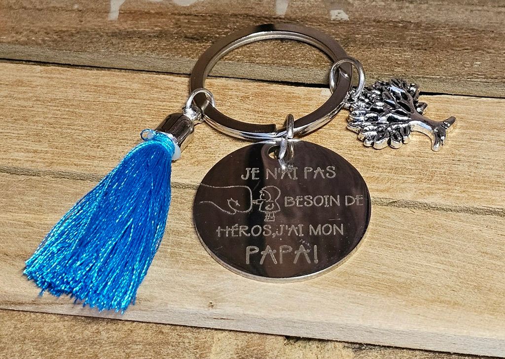 Porte-clés Mon Papa, mon Héros