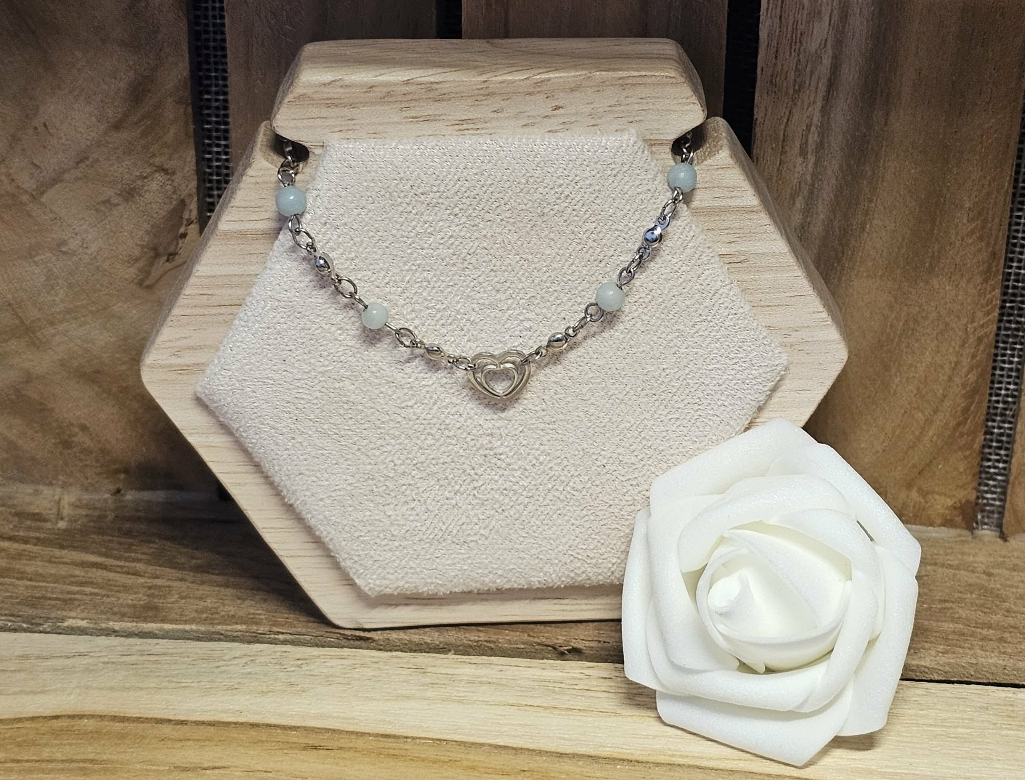 Bracelet Cœur d’Écume - L'Aigue-marine