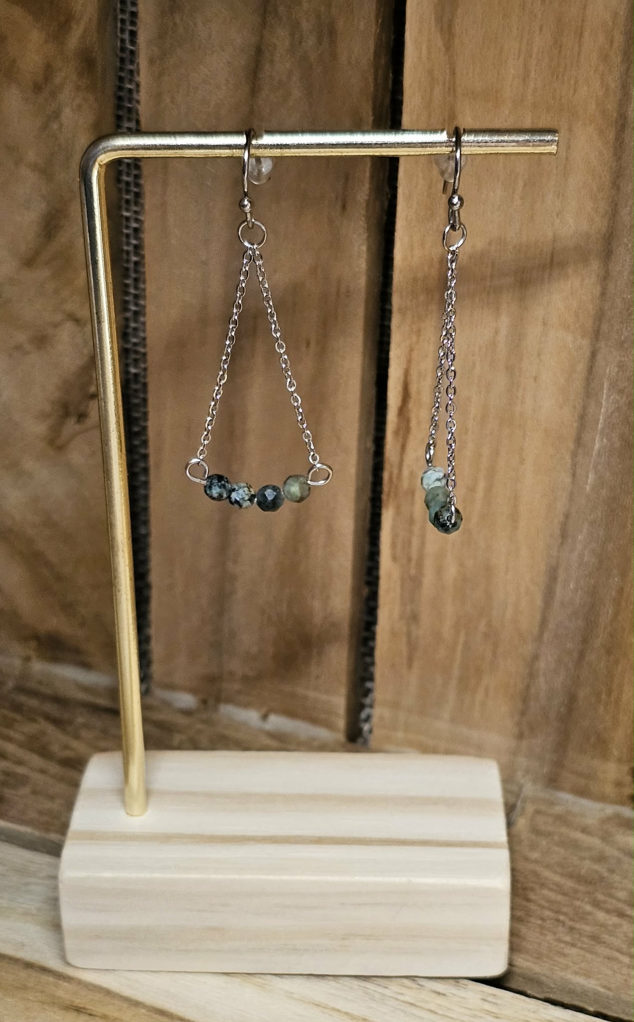Boucles d'Oreilles - Triangle Minéral
