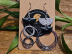 Boucles d'oreilles OBSIDIENNE & SILENCE