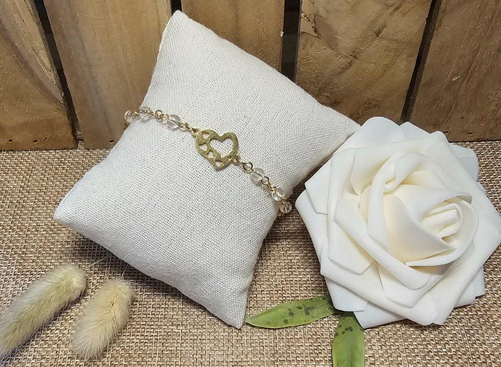Bracelet Argia – Pierre de Lune & Cœur