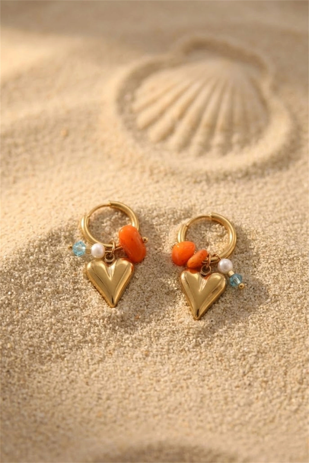 Boucles d'Oreilles Cœur Summer Vibes