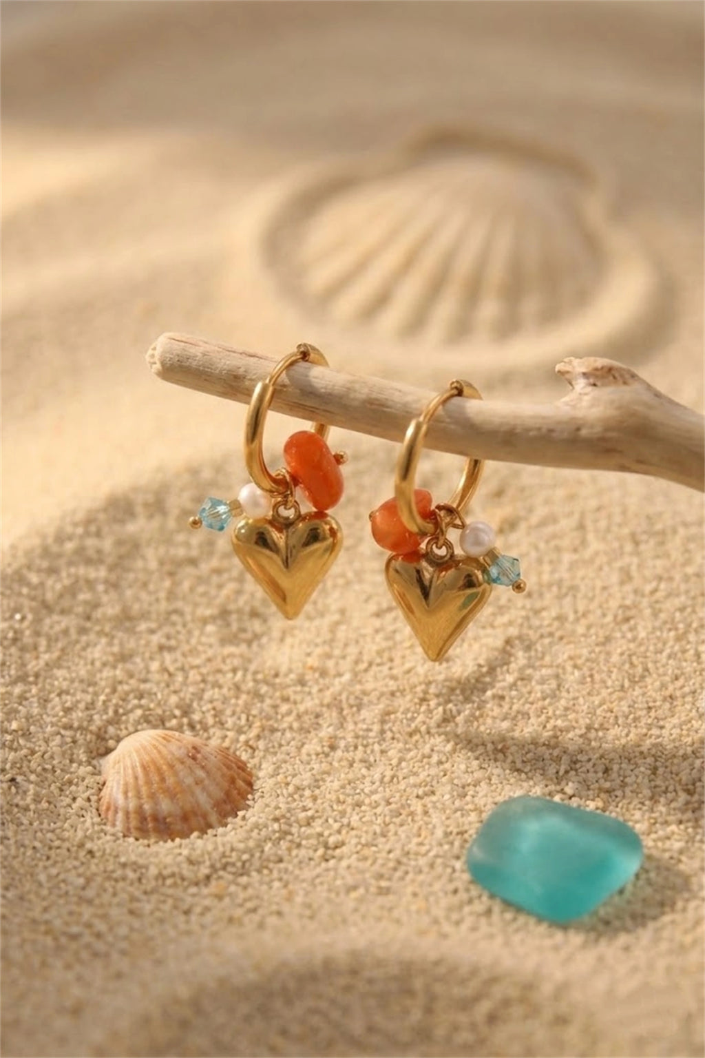 Boucles d'Oreilles Cœur Summer Vibes