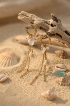Boucles d'oreilles Fleur blanche