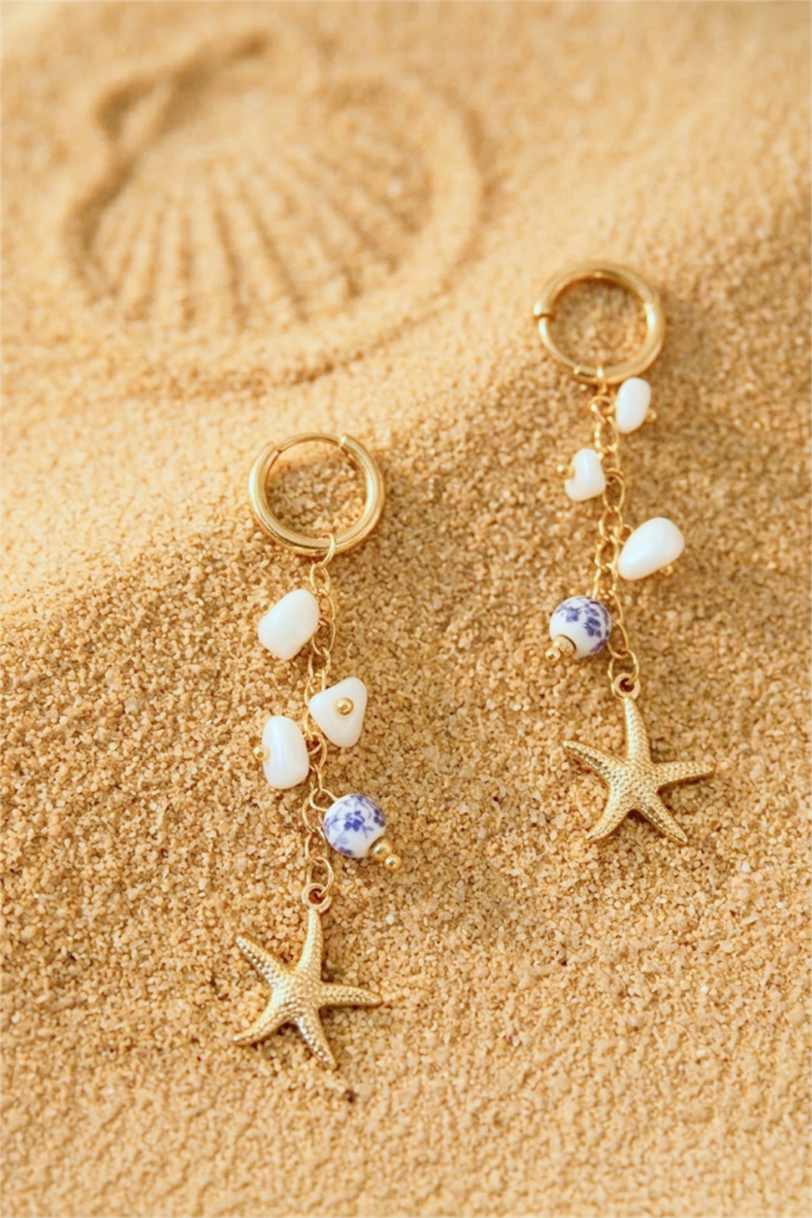 Boucles d'Oreilles Pendante Odyssée Marine