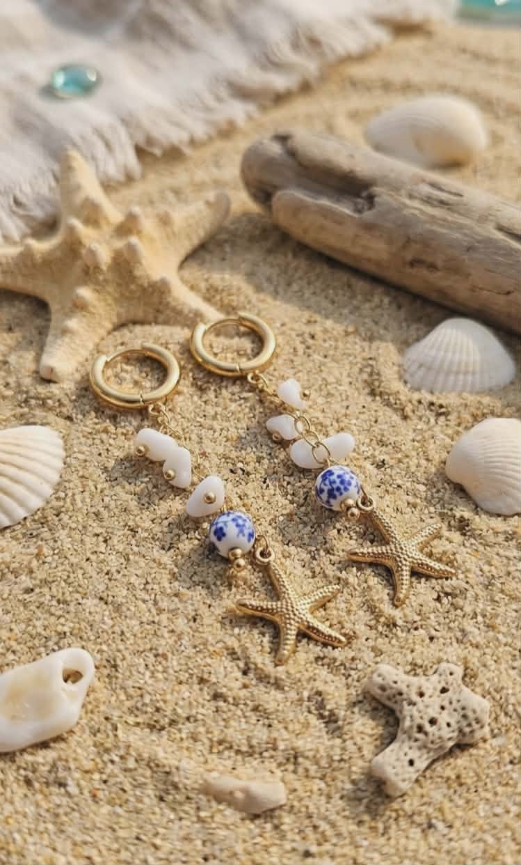 Boucles d'Oreilles Pendante Odyssée Marine