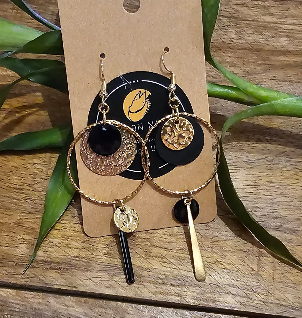 Boucles d'oreilles ÉCLAT D'OR & D'ÉBÈNE
