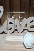 Boucles d'oreilles Fleur blanche